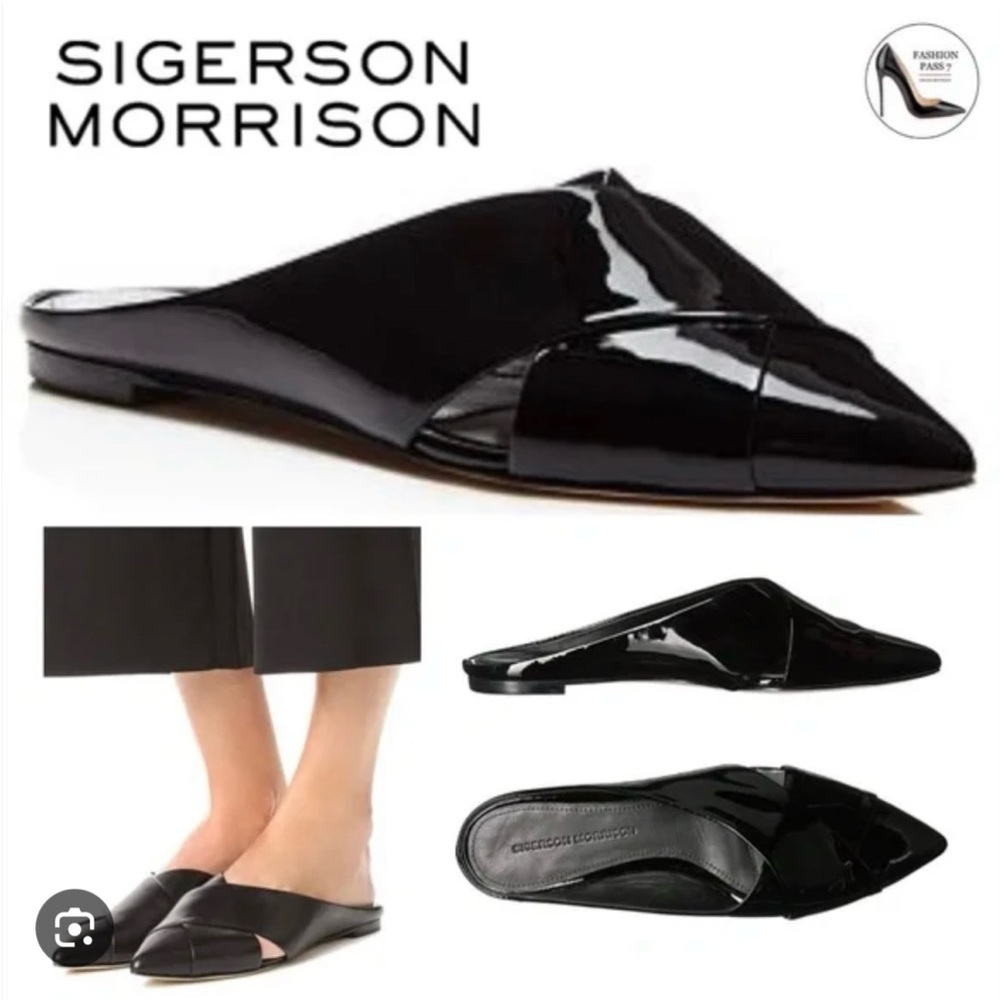 Sigerson Morrison Patent Slip On Size 7